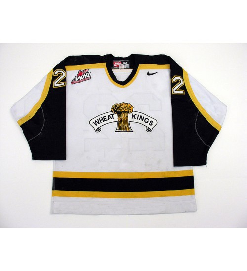 Custom WHL Brandon Wheat Kings 01 02 Jordin Tootoob Home Hockey Jersey White